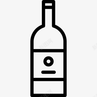 一瓶酒厨房图标图标