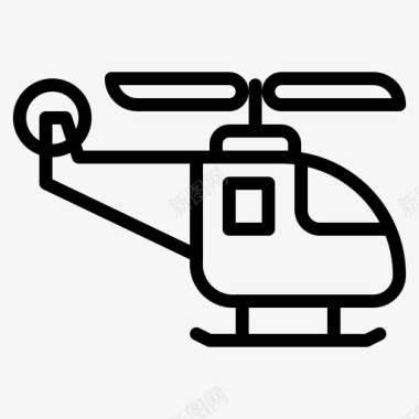 直升机军用运输图标图标
