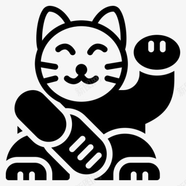 曼内基猫日本人图标图标