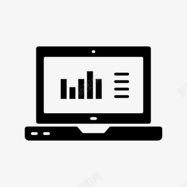 电脑标志图表分析业务图标图标