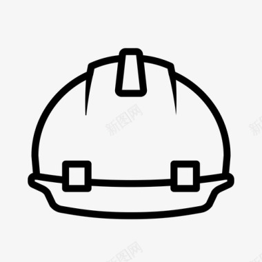 安全帽建筑工人施工图标图标