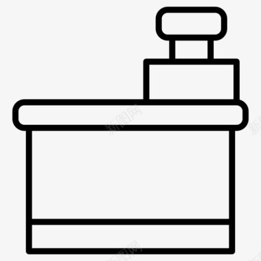 售货鞋架收银员收银机自动售货机图标图标