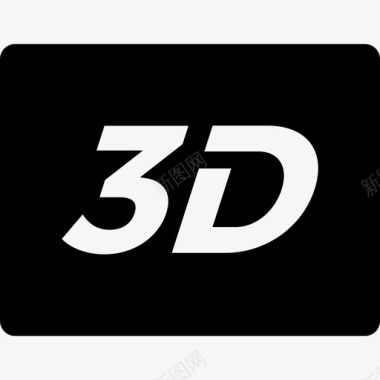 3D标志形状电影摄影图标图标