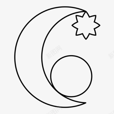 夜月食月亮图标图标