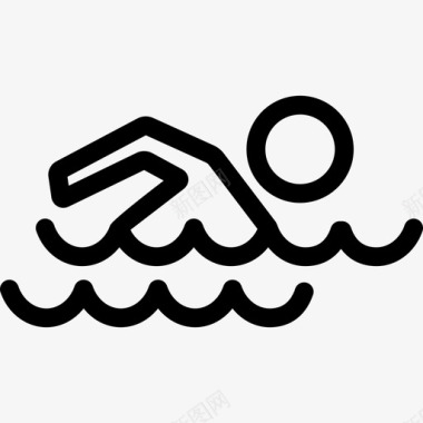 运动游泳运动水图标图标