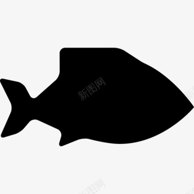 大鱼食物动物的轮廓图标图标