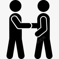 人际交往握手协议交易图标高清图片