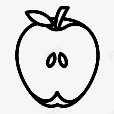 莲菜片苹果片水果植物图标图标
