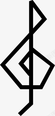 高音谱号图标图标