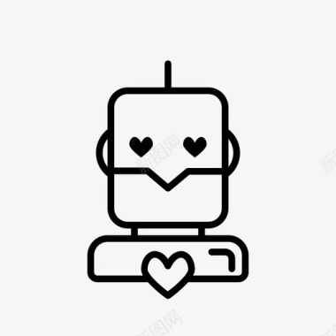 爱人工智能机器人聊天机器人数据图标图标