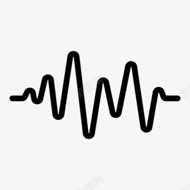 波形旋涡声波音频心跳图标图标