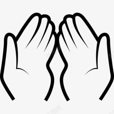 双手双手手势伊斯兰偶像图标图标