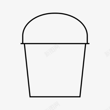 水桶垃圾桶野餐图标图标