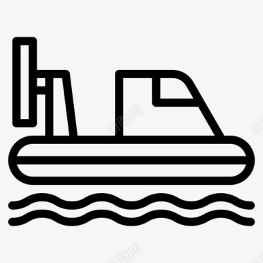 气垫船船运输工具图标图标