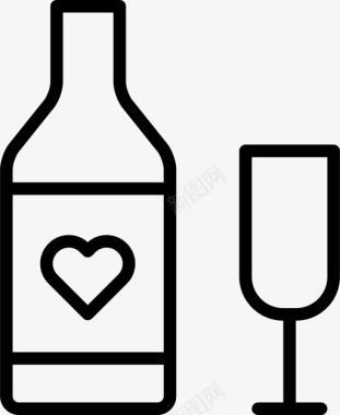 酒瓶酒瓶饮料杯子图标图标