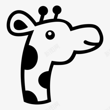 长颈鹿动物玩具动物图标图标