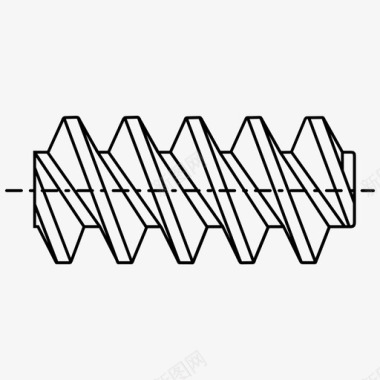 蜗轮几何机械旋转图标图标