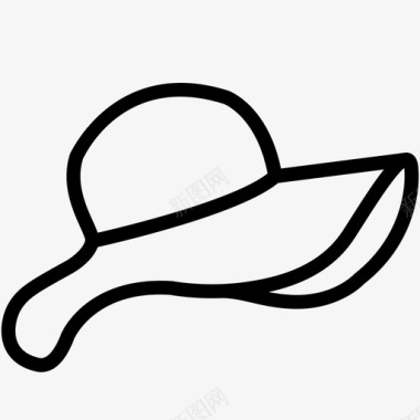 太阳帽帽子服装图标图标