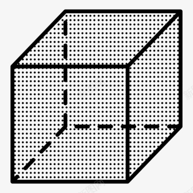 眩光点立方体点形状图标图标