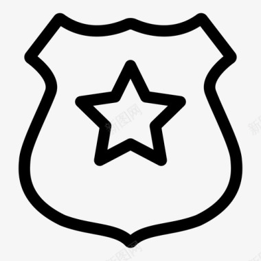 白衣警察警察警徽图标图标