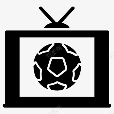 看足球足球比赛足球电视图标图标