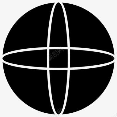 球几何学数学图标图标