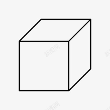 立方体长方体图形图标图标