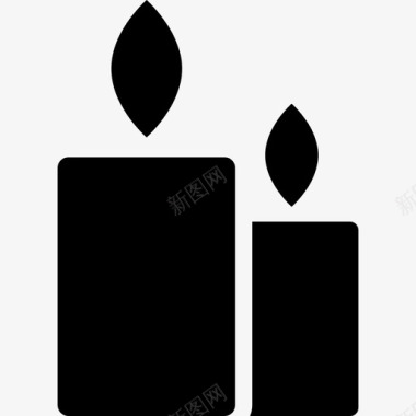 两支蜡烛佛教图标图标