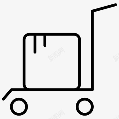 送货箱送货行李包裹图标图标