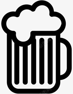泡沫啤酒麦芽酒啤酒图标图标