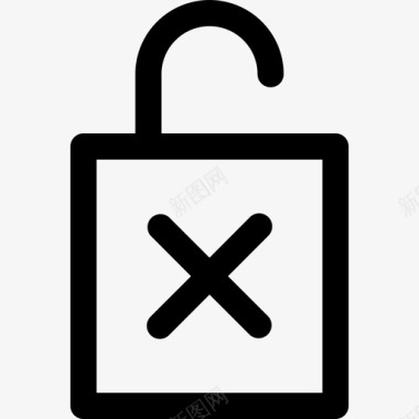 公共标识安全解锁交叉安全图标图标