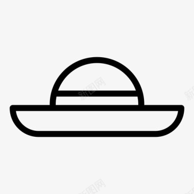帽子太阳帽图标图标