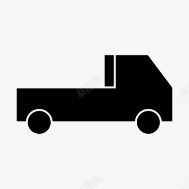 公共交通标识皮卡汽车送货图标图标
