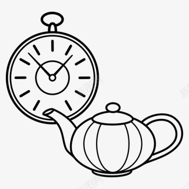喝茶时间新鲜开始壶图标图标