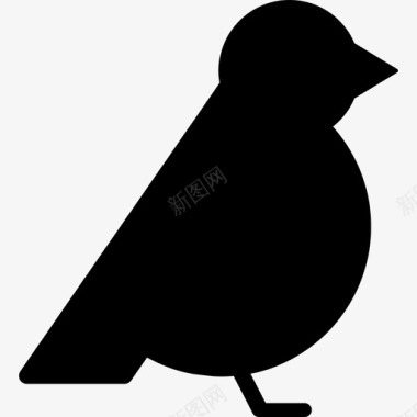 鸟朝右动物动物的轮廓图标图标