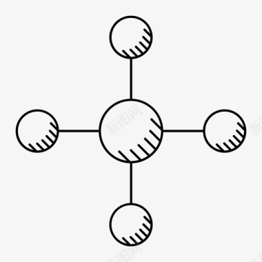 化学结构分子连接图标图标