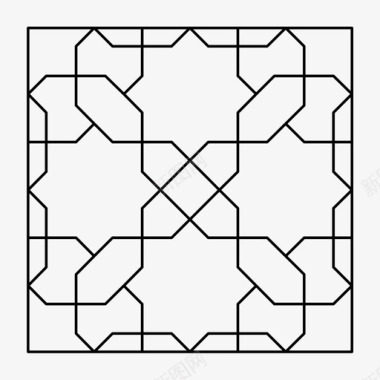 矢量马拉齐瓷砖瓷砖图案几何图案图标图标