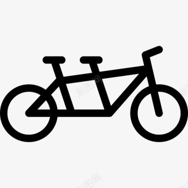 双人自行车交通工具我们的婚礼图标图标