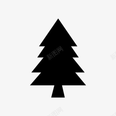 冷杉圣诞节冷杉松树图标图标