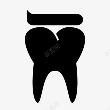 牙膏牙齿牙齿卫生图标图标