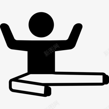 伸展男人坐在地板上伸展腿运动瑜伽图标图标