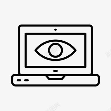 视网膜显示身份笔记本电脑图标图标