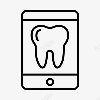 保健足疗牙科扫描牙科护理牙医图标图标