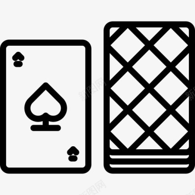 卡片组牛仔扑克牌图标图标