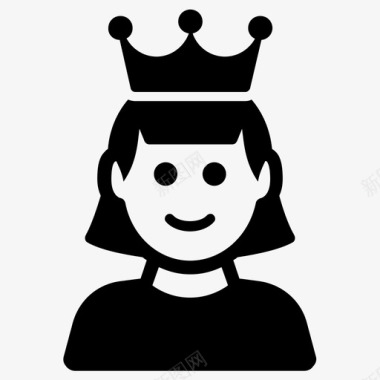 女王皇冠君主图标图标