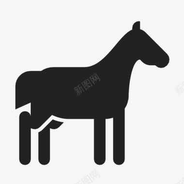 马动物马匹图标图标