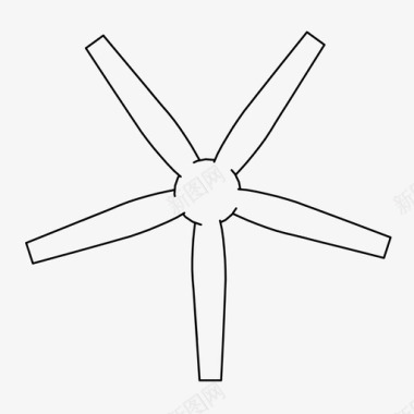 生态与环境风力涡轮机生态电力图标图标