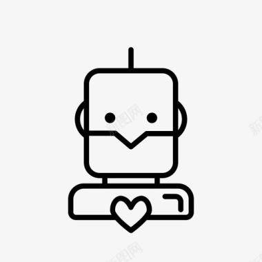 爱ai聊天机器人人工智能短信图标图标