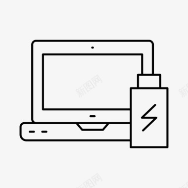 充电显示充电电池电子笔记本电脑图标图标