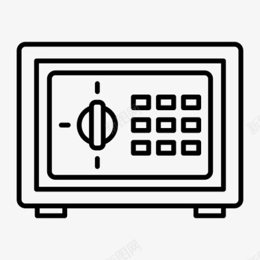 安全通道标志数字锁保护安全图标图标